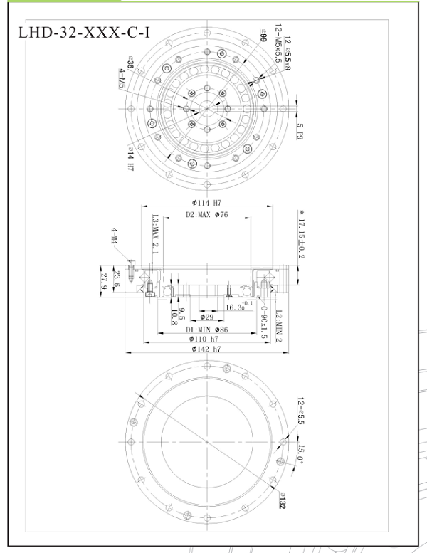 LHD32減速機尺寸圖